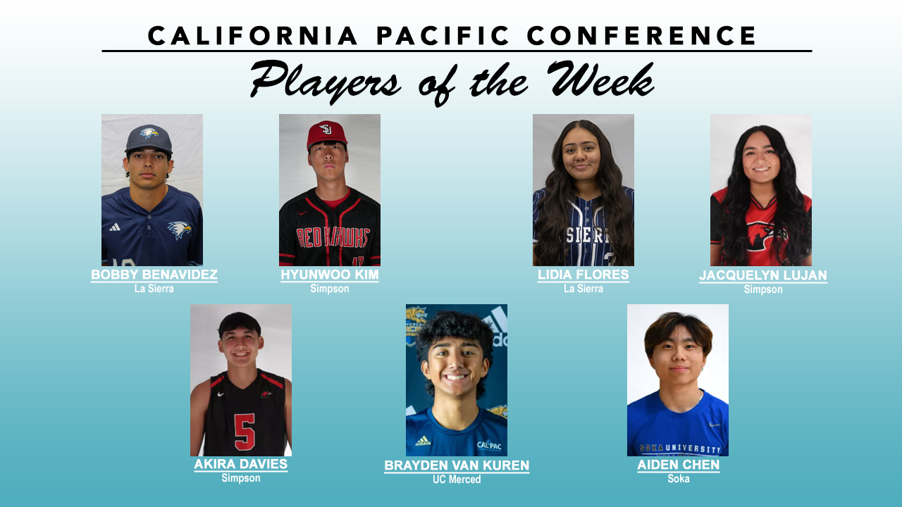 Cal Pac Announces Players of the Week for April 7